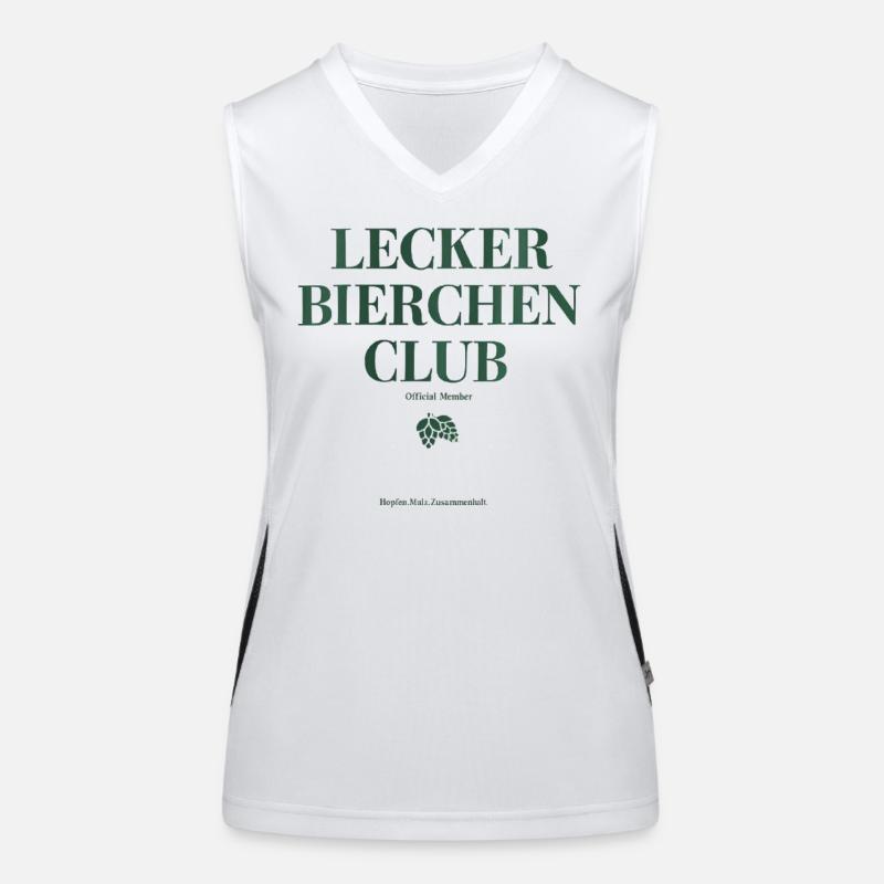 lecker Bierchen Club Funktionelles Kontrast-Tank Top für Frauen