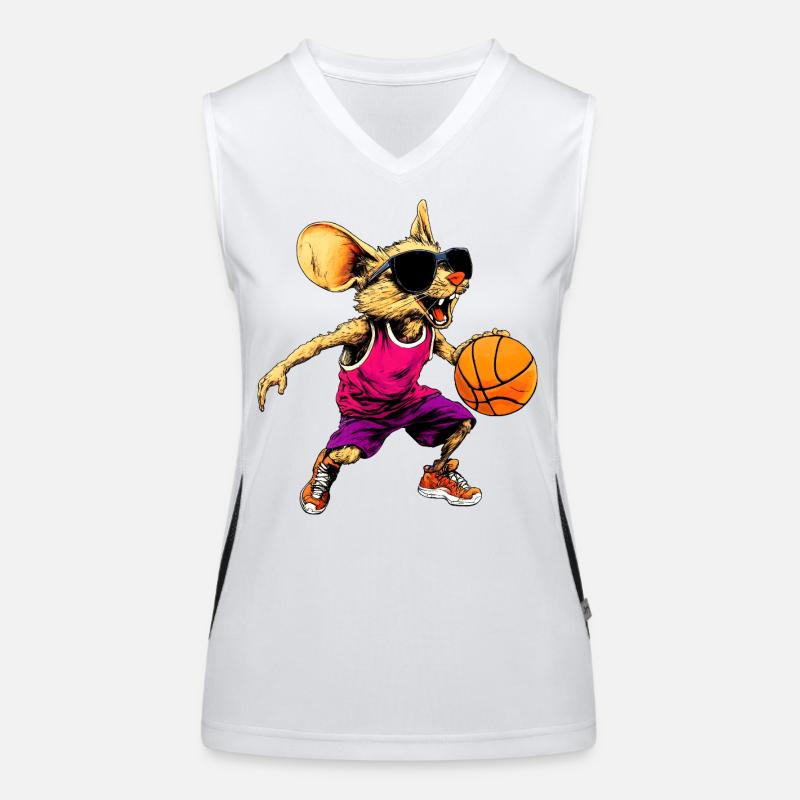 Souris de basket-ball Débardeur respirant contrasté Femme