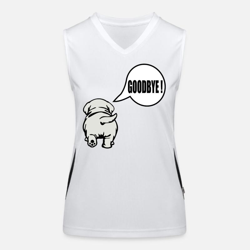 Goodbye Dog Abschied Funktionelles Kontrast-Tank Top für Frauen
