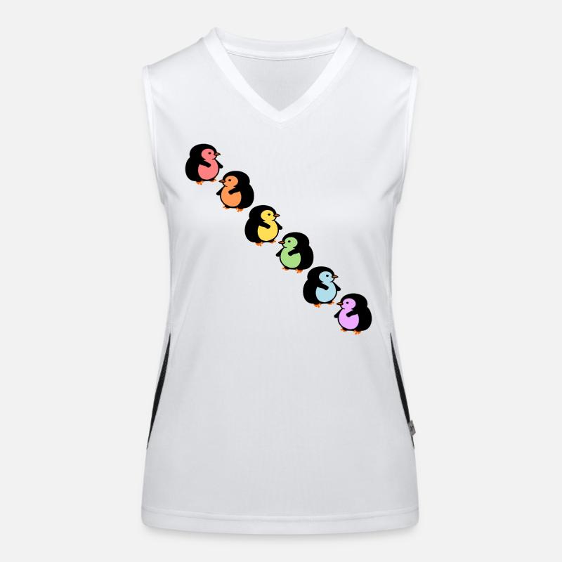 Inclusion Diversity Penguins Women's Functional Contrast Tank Top