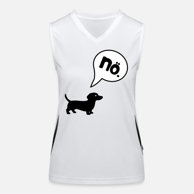 Dackel Charakter Funktionelles Kontrast-Tank Top für Frauen