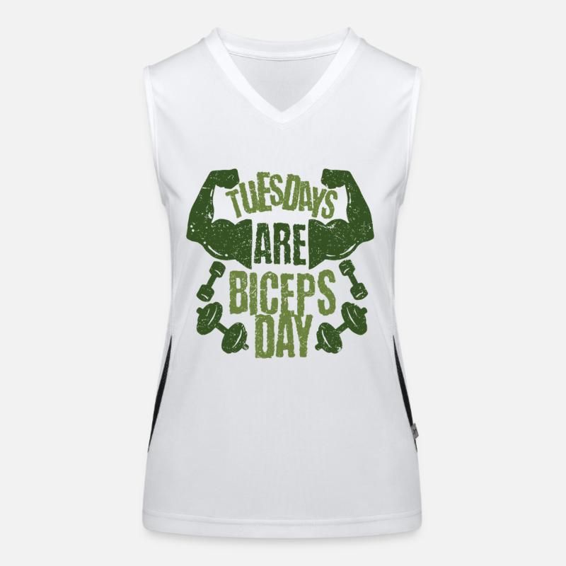 Biceps Bicep Training Bodybuilder Gym Women's Functional Contrast Tank Top