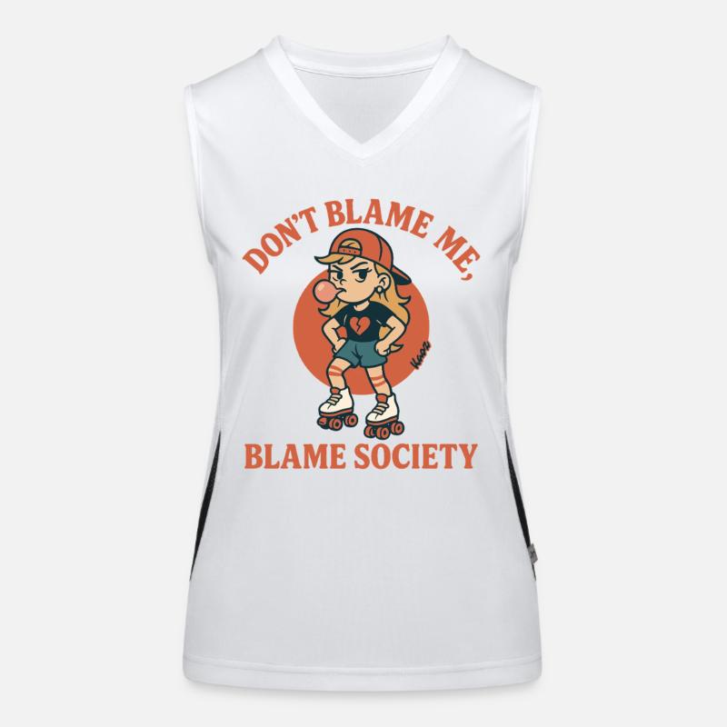 Dont Blame Me Blame Society Women's Functional Contrast Tank Top
