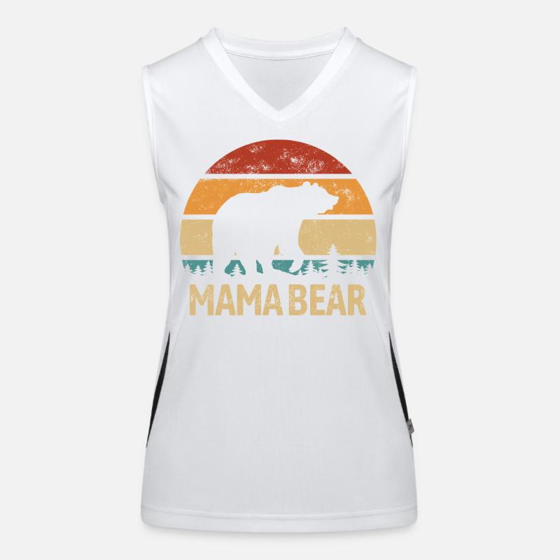 Mama Bear - Muttertag - Vintage Geschenk Funktionelles Kontrast-Tank Top für Frauen