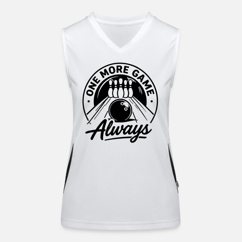 One More Game Always Bowling Sport Funktionelles Kontrast-Tank Top für Frauen