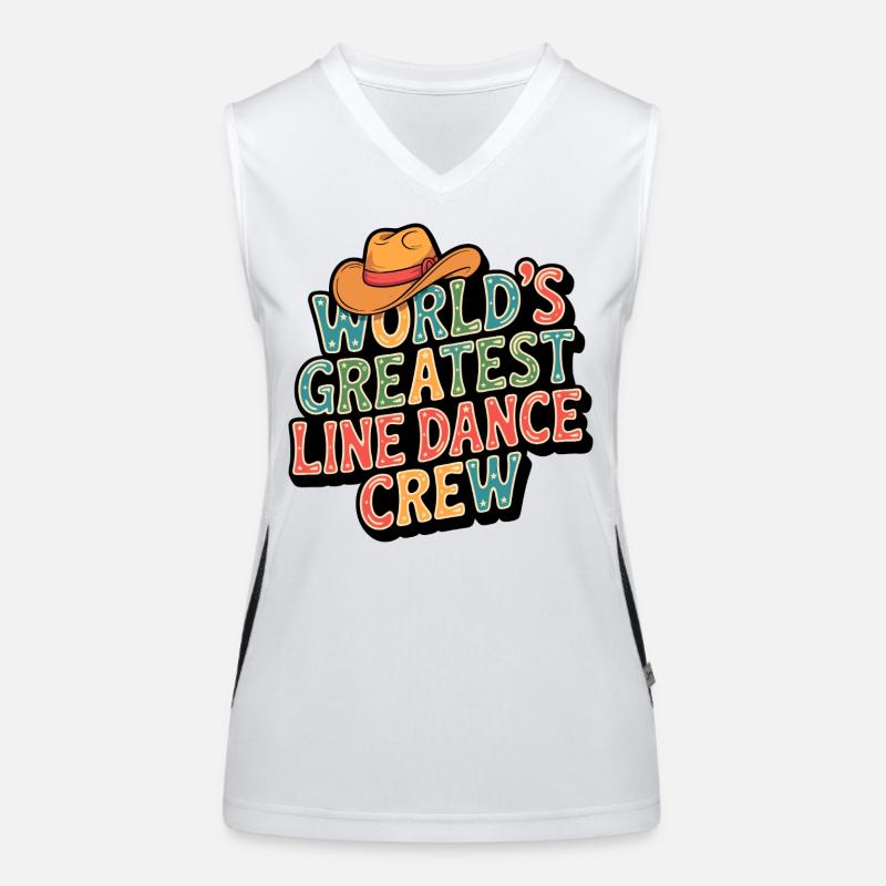 World's Best Line Dance Crew Women's Functional Contrast Tank Top