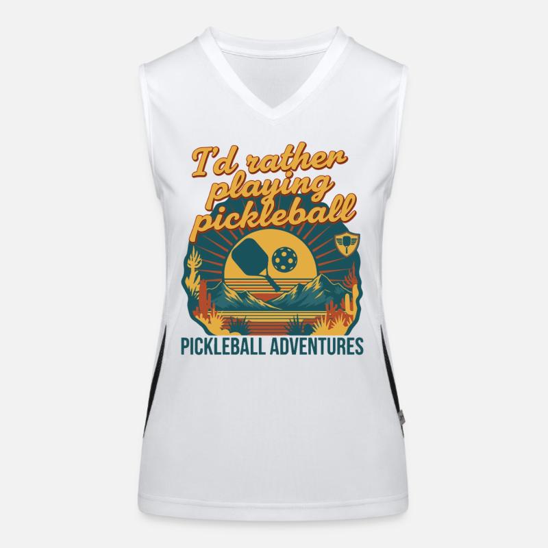 Pickleball Would Rather Playing Pickleball Adventures Débardeur respirant contrasté Femme