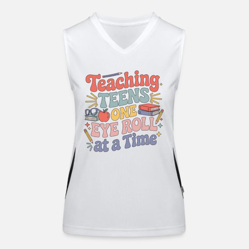 Professeur de lycée enseignant aux adolescents Débardeur respirant contrasté Femme