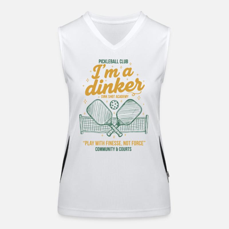 Pickleball Funny Player Im A Dinker Love Women's Functional Contrast Tank Top
