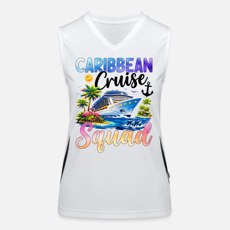 Caribbean Cruise Squad Funktionelles Kontrast-Tank Top für Frauen