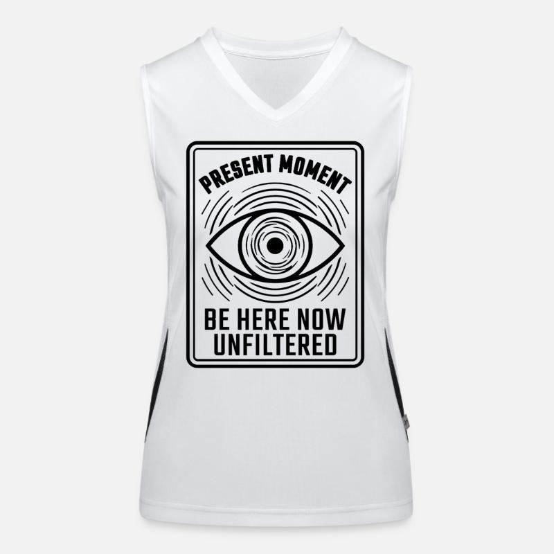 Eye Mindfulness Present Moment Women's Functional Contrast Tank Top