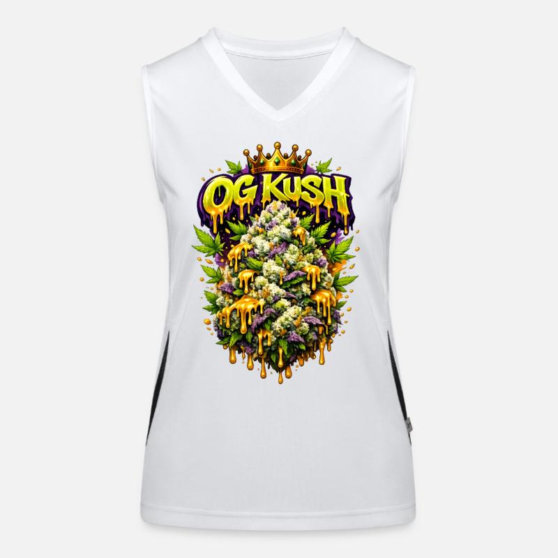 Gravure originale de Graffiti Kush Bud Art Débardeur respirant contrasté Femme