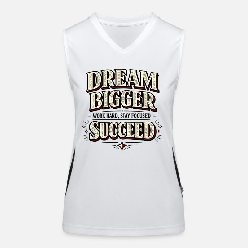 Dream Bigger Succeed Success Rate Vintage Women's Functional Contrast Tank Top