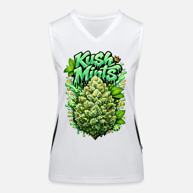 Kush Mints Graffiti Bud Print Women's Functional Contrast Tank Top
