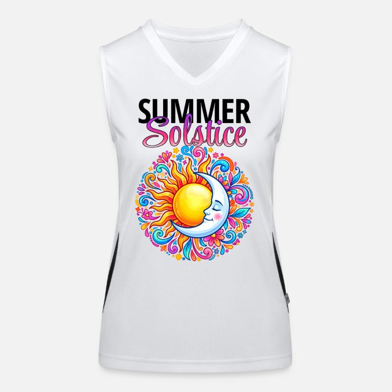 Litha Pagan Solstice d’été Midsommar Débardeur respirant contrasté Femme