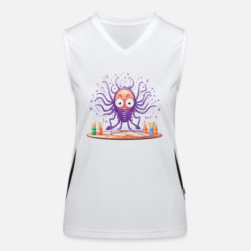 Creative Ink Octopus Débardeur respirant contrasté Femme