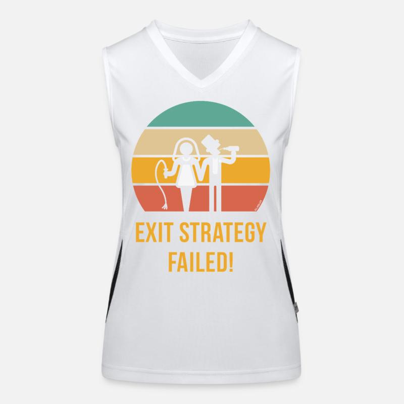 Exit Strategy Failed! (JGA Bräutigam Game Over 5C) Funktionelles Kontrast-Tank Top für Frauen