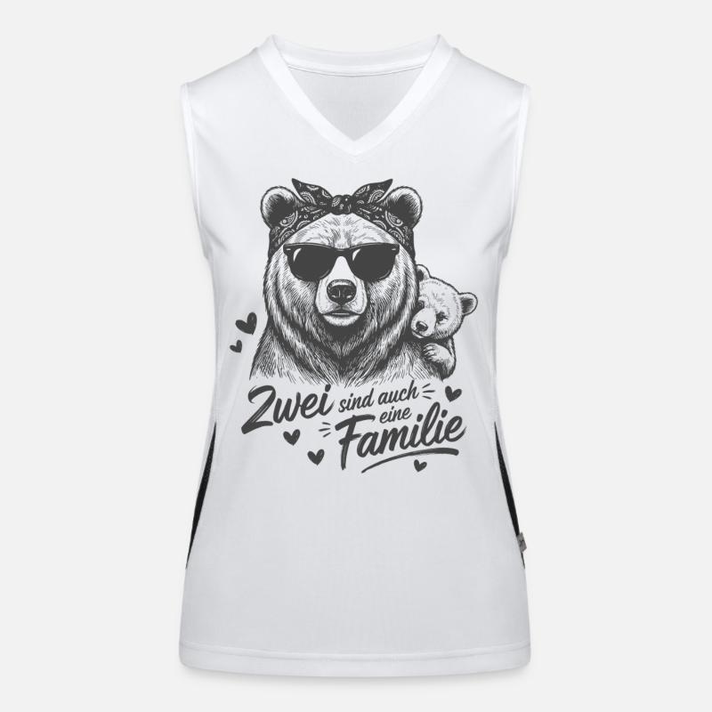 Mama Bär & Kind Baby - Zwei sind auch eine Familie Funktionelles Kontrast-Tank Top für Frauen