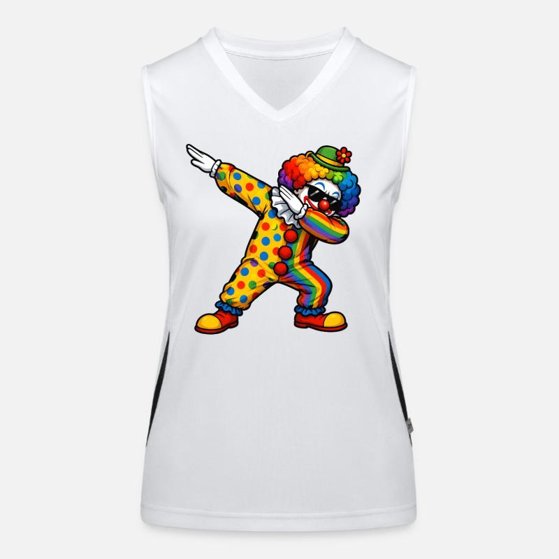 Dabbing Clown Funktionelles Kontrast-Tank Top für Frauen