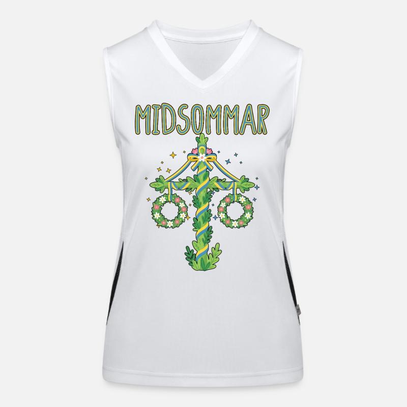 Litha Pagan Solstice d’été Midsommar Débardeur respirant contrasté Femme