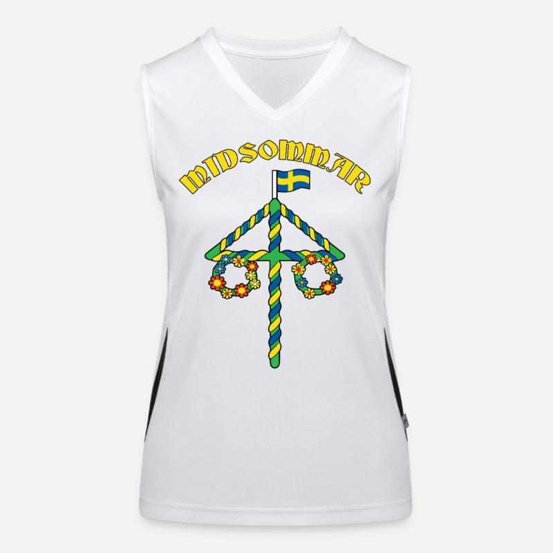 Litha Pagan Solstice d’été Midsommar Débardeur respirant contrasté Femme