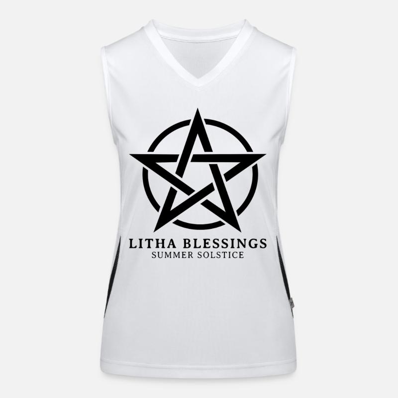 Litha Pagan Summer Solstice Midsummer Midsommar Women's Functional Contrast Tank Top