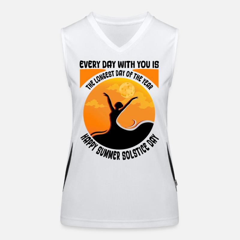 Litha Pagan: Sommersonnenwende, Mittsommer, Mittsommer, Mittsommer. Funktionelles Kontrast-Tank Top für Frauen
