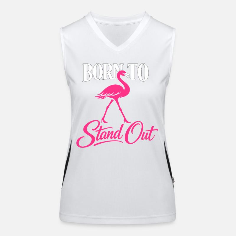 Flamingo Statement Funktionelles Kontrast-Tank Top für Frauen