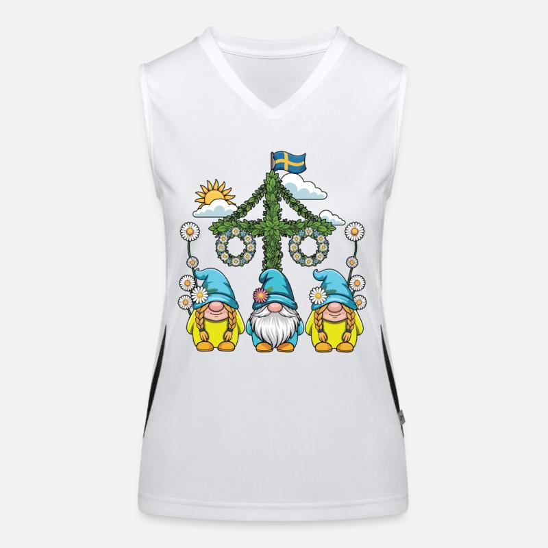 Litha Pagan Solstice d’été Midsommar Débardeur respirant contrasté Femme