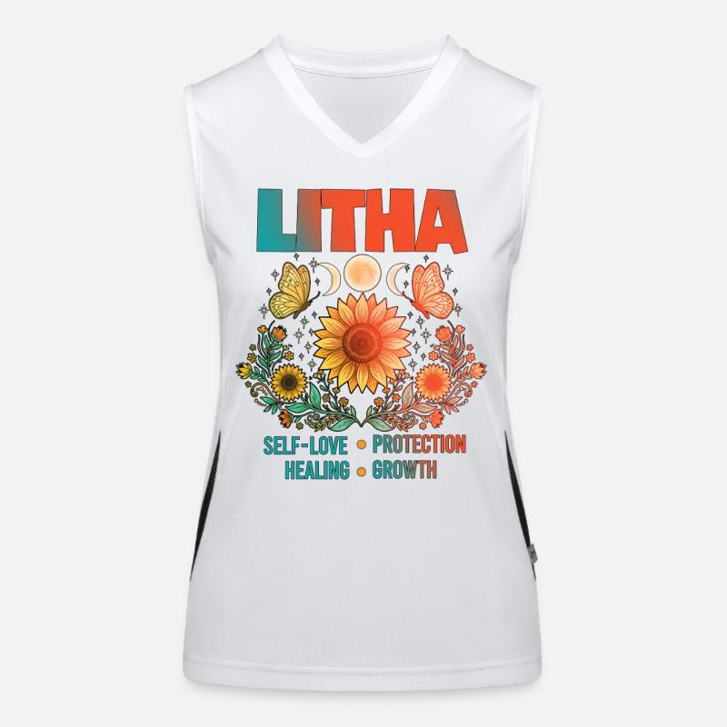 Litha Pagan Solstice d’été Midsommar Débardeur respirant contrasté Femme