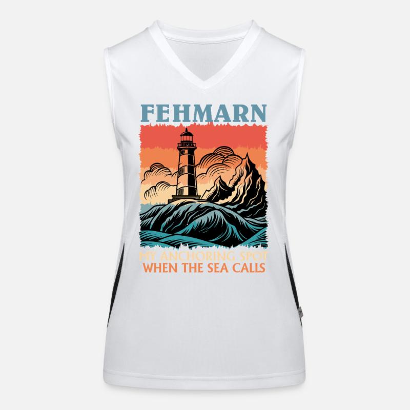 Marin FEHMARN MON POINT D’ANCRAGE Drôle Débardeur respirant contrasté Femme