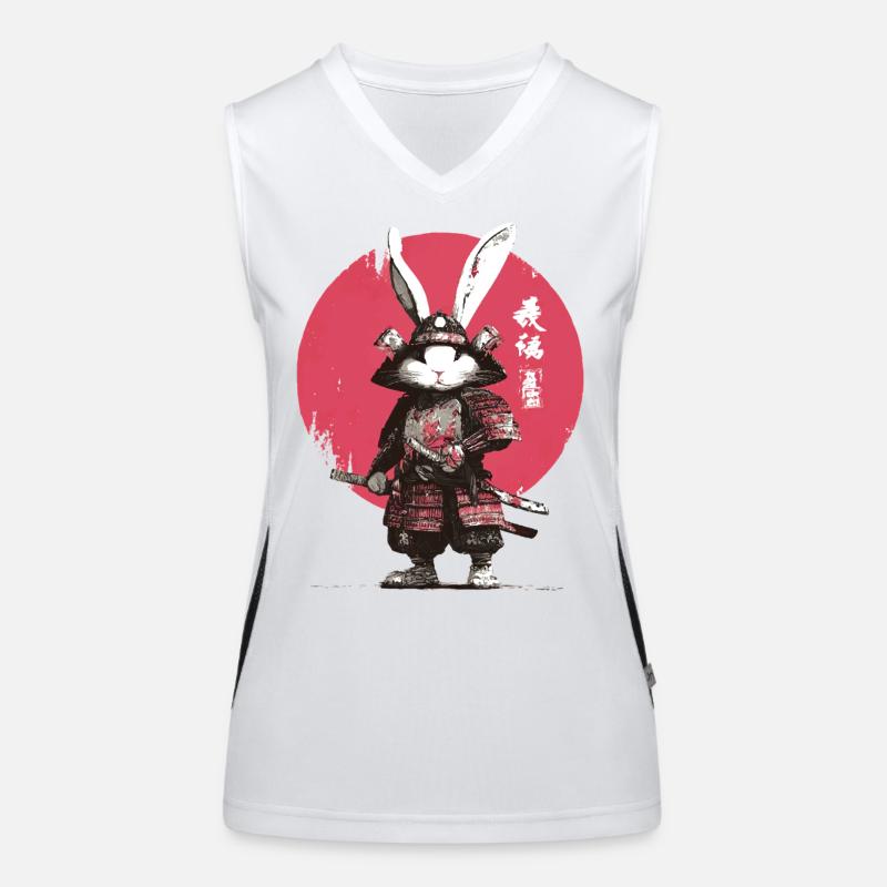 Bunny Samurai in Armor Women's Functional Contrast Tank Top