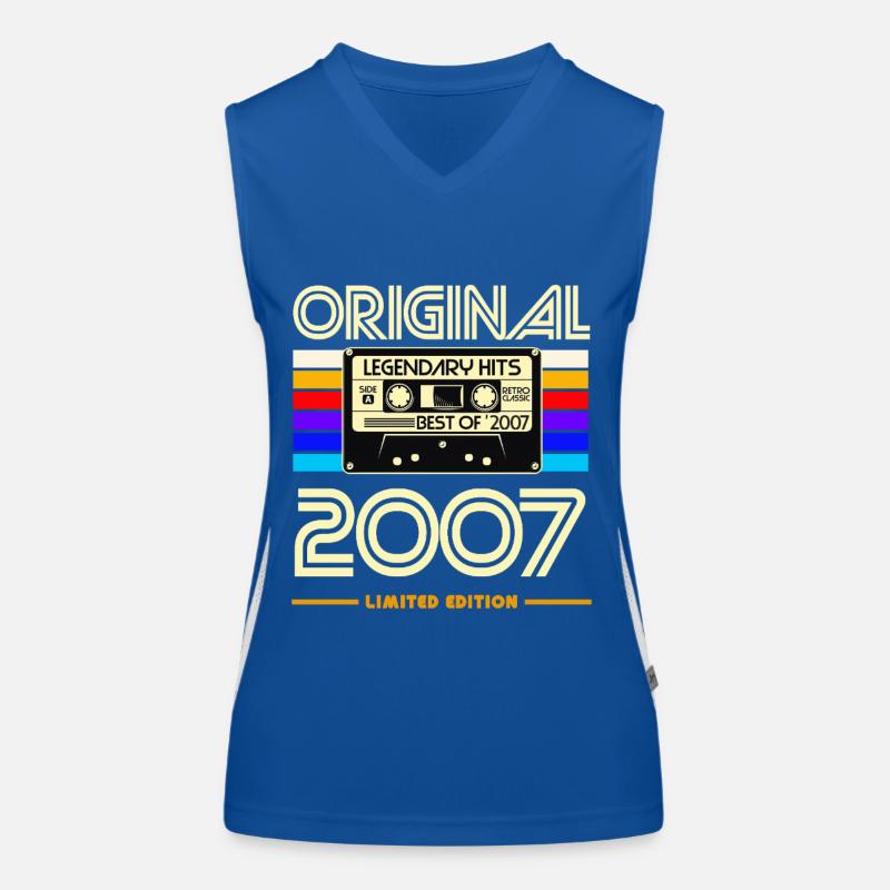 Original 2007: Retro Hits Kassette Funktionelles Kontrast-Tank Top für Frauen