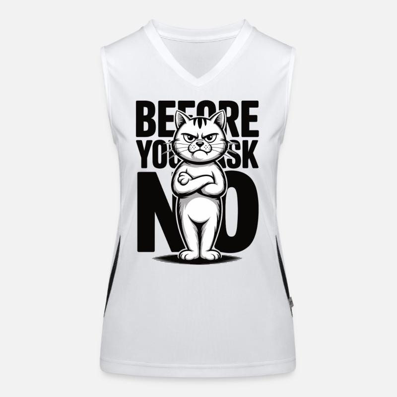 Grumpy Katze No Statement Humor Katzen Funktionelles Kontrast-Tank Top für Frauen