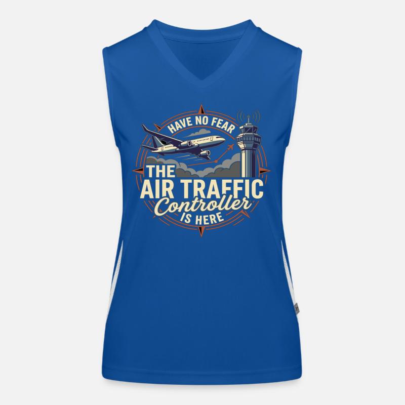 Air Traffic Controller Flugzeug Tower Spruch Funktionelles Kontrast-Tank Top für Frauen