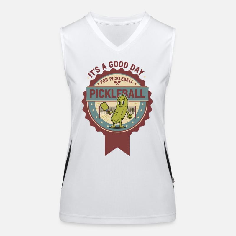 Pickleball Its A Good Day For Pickleball Funny Women's Functional Contrast Tank Top