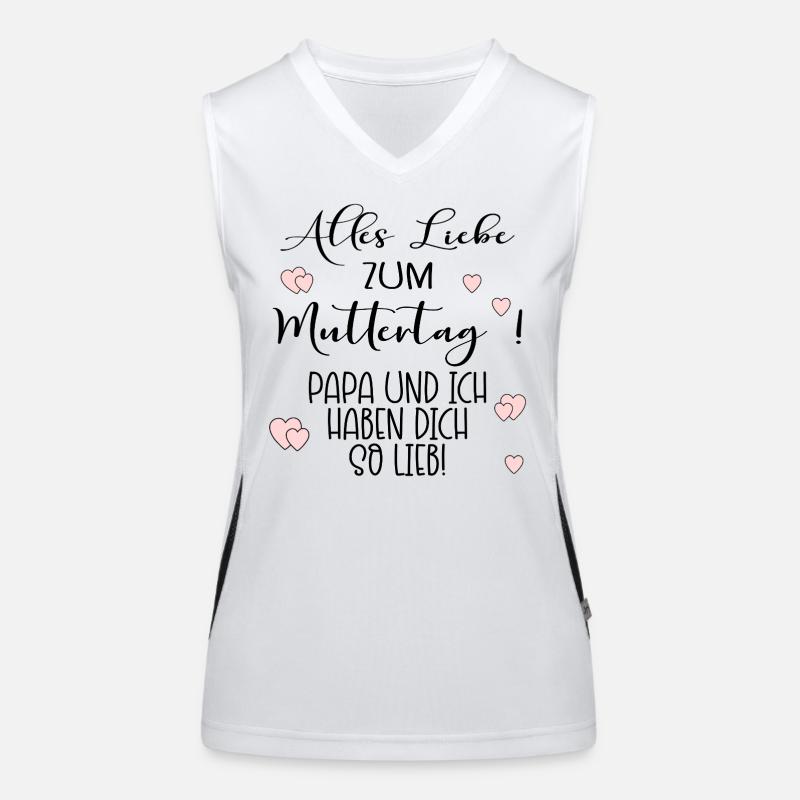 Muttertag Papa Mama Funktionelles Kontrast-Tank Top für Frauen