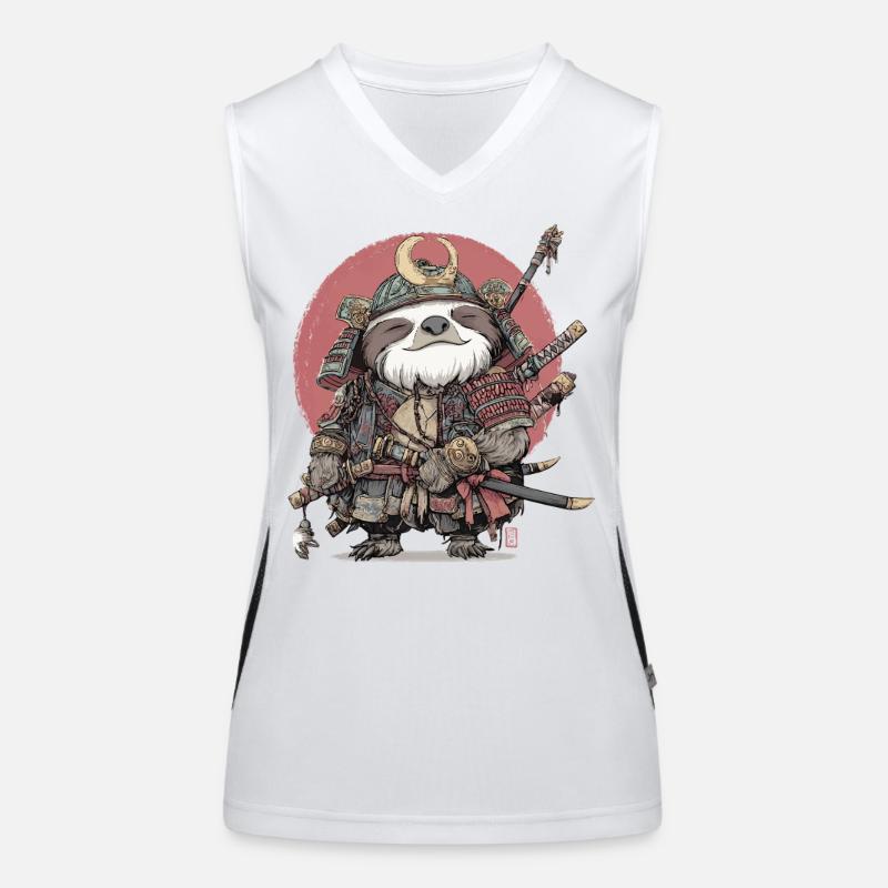 Sloth Samurai Armor Women's Functional Contrast Tank Top