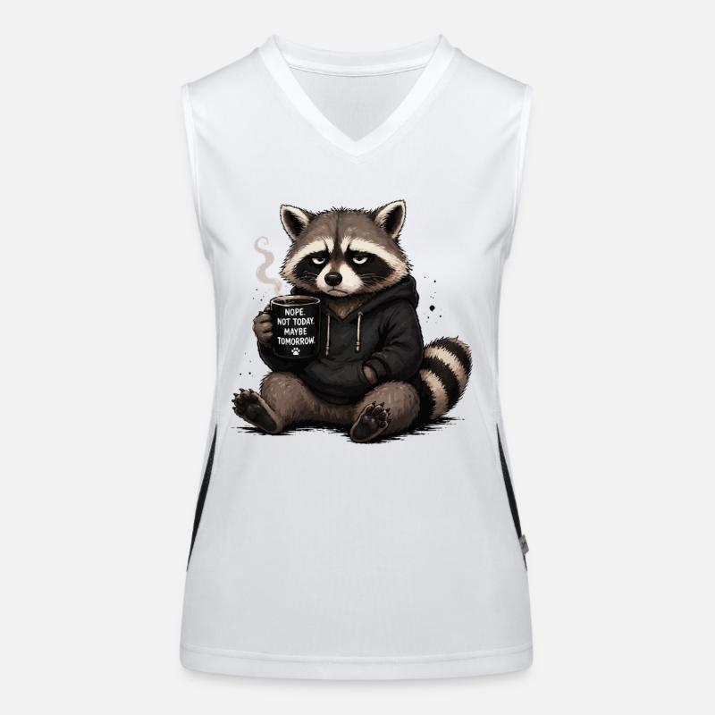 Thème du Sweat à Capuche Raccoon Débardeur respirant contrasté Femme