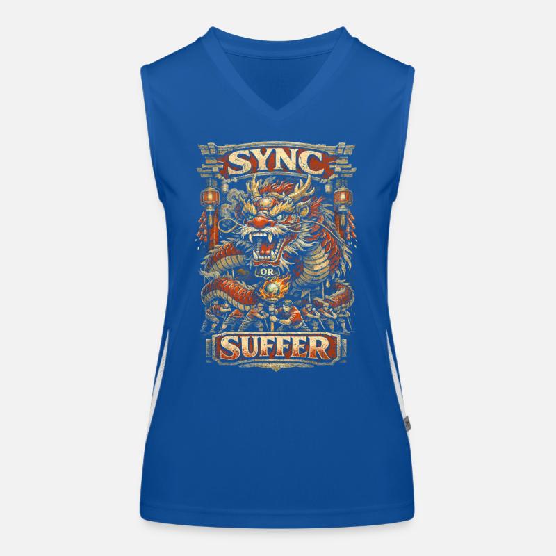 Dragon Dance Drachentanz Sync Or Suffer Funktionelles Kontrast-Tank Top für Frauen