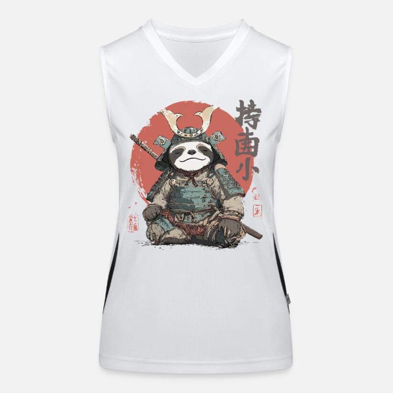 Faultier-Samurai-Rüstung Funktionelles Kontrast-Tank Top für Frauen