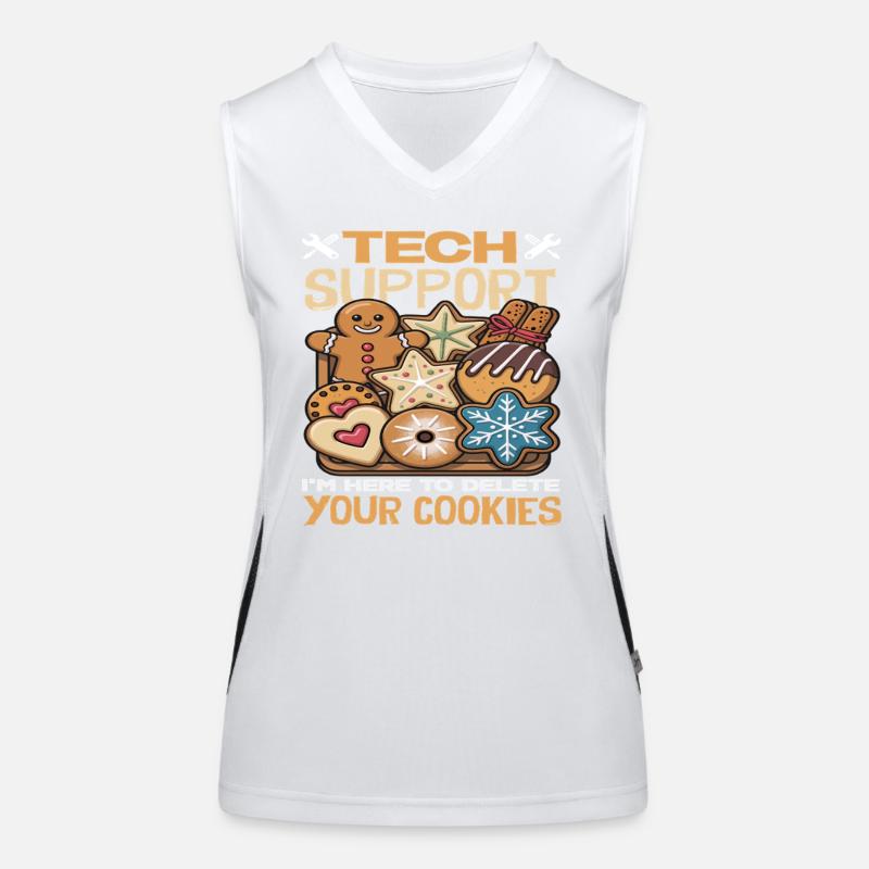 Tech Support I delete your cookies Cookies Women's Functional Contrast Tank Top