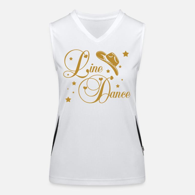 Line Dance Funktionelles Kontrast-Tank Top für Frauen
