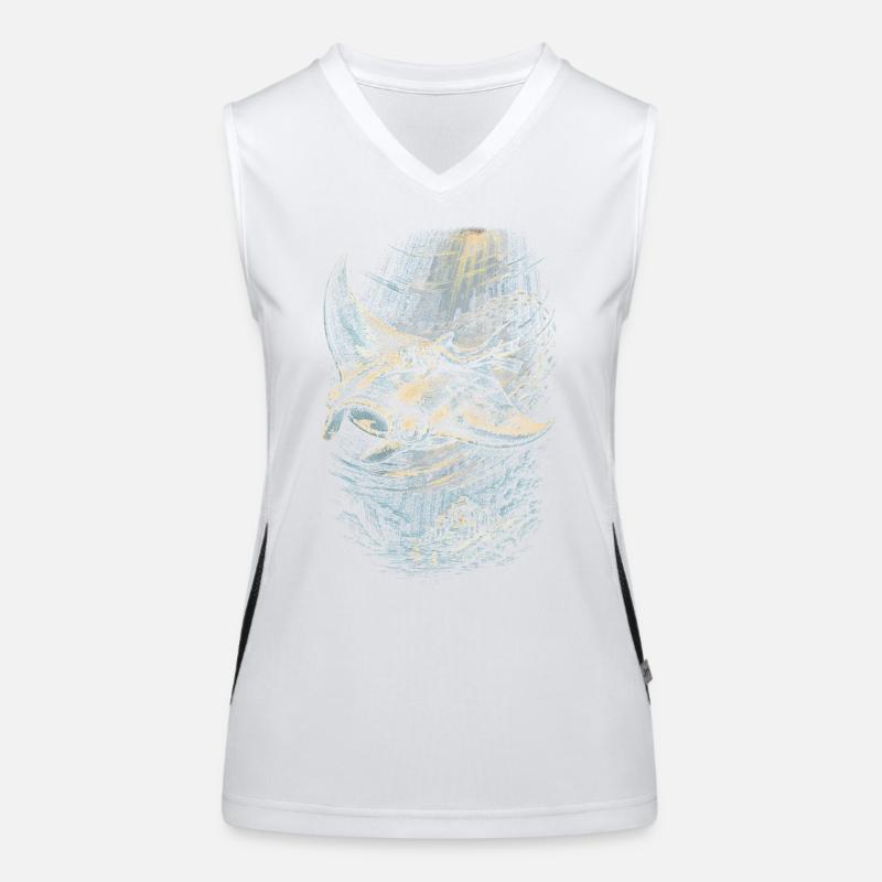 Apnoetauchen Freitauchen Funktionelles Kontrast-Tank Top für Frauen