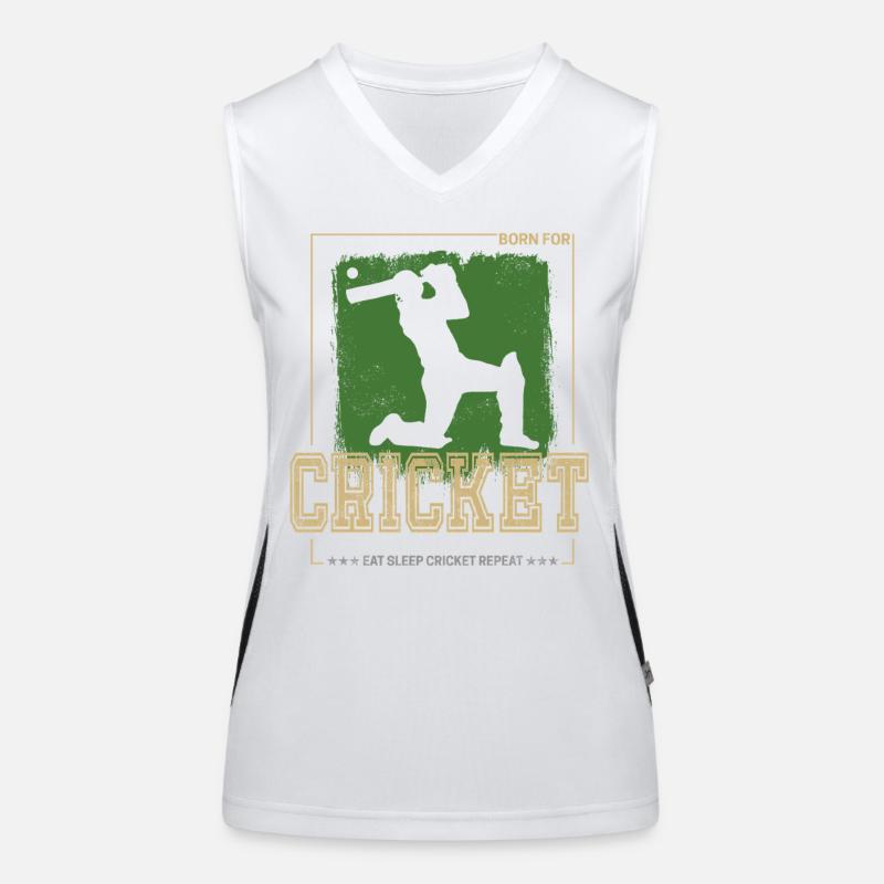 Cricket Batsman Design für Pitcher oder Trainer Funktionelles Kontrast-Tank Top für Frauen
