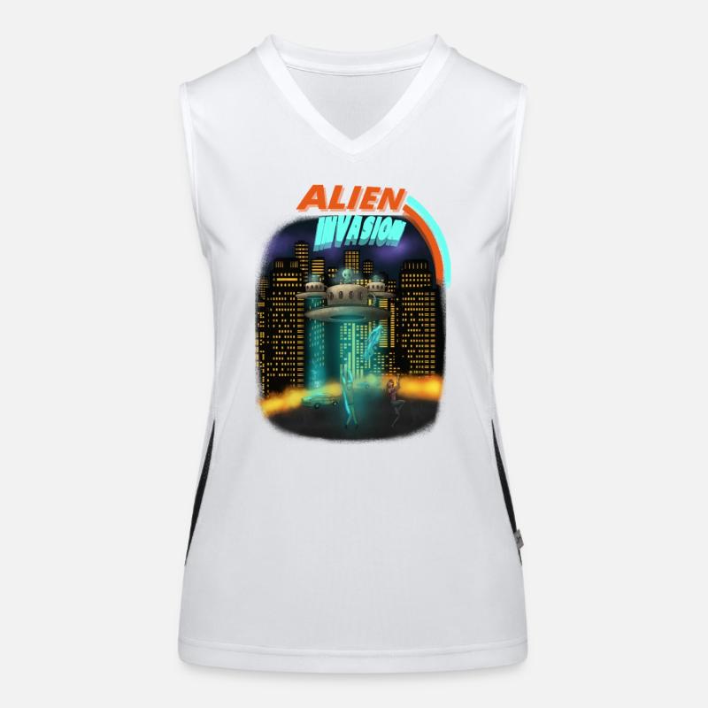Chemise spatiale de l’Invasion extraterrestre Débardeur respirant contrasté Femme