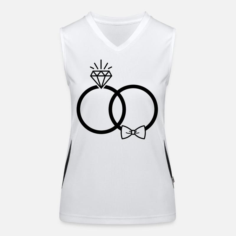 Eheringe Funktionelles Kontrast-Tank Top für Frauen