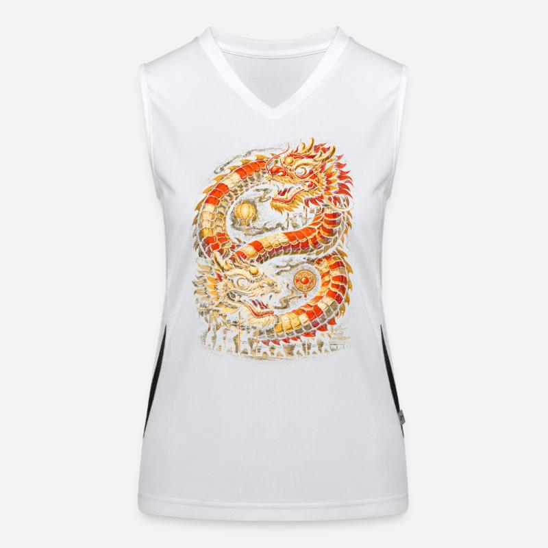 Dragon Dance Drachentanz Funktionelles Kontrast-Tank Top für Frauen