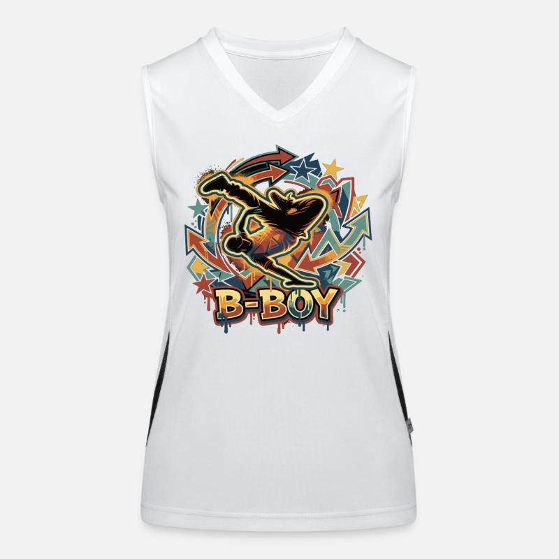 Breakdance B-Boy Streetstyle Graffiti Funktionelles Kontrast-Tank Top für Frauen