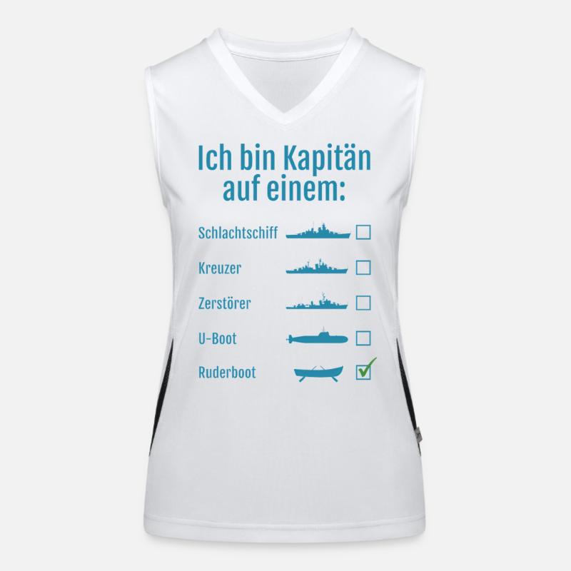 Captain on rowing boat Women's Functional Contrast Tank Top
